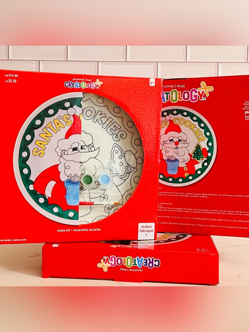 Creatology Christmas Santa’s Cookie Plate Painting Kit - Bundle of Three